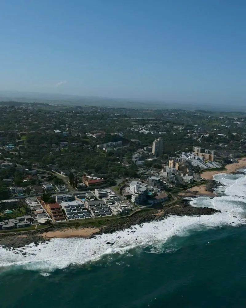Placeholder: surf breaking along the KwaZulu-Natal coastline